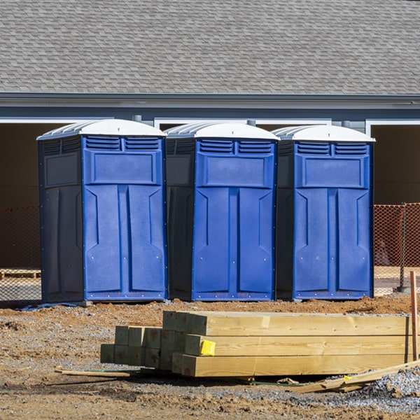 how often are the porta potties cleaned and serviced during a rental period in Oxbow